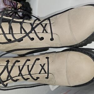 Women's Beige Lace-Up Dr.Marten's Boots